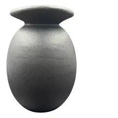 GENERICO - Florero Vintage Cerámica Cuello NEGRO 11x11x20cm