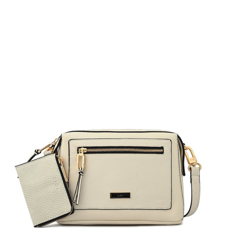 ZIOL - Cartera bandolera mediana zia blanco crudo