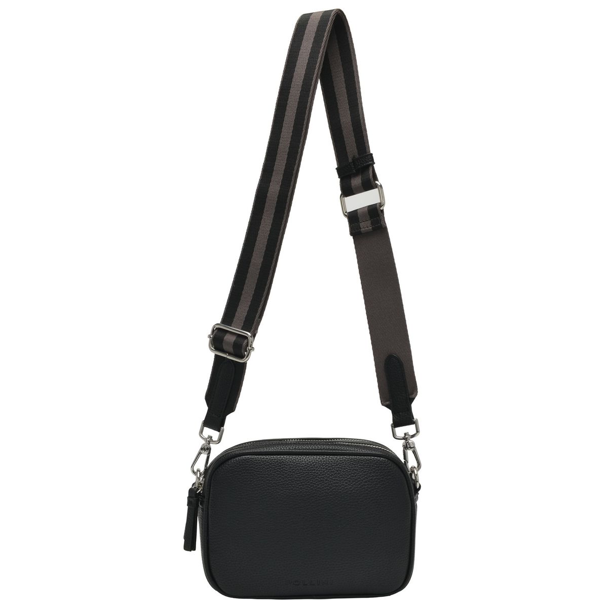 POLLINI - Cartera Bandolera Straps multicolor Negro Pollini