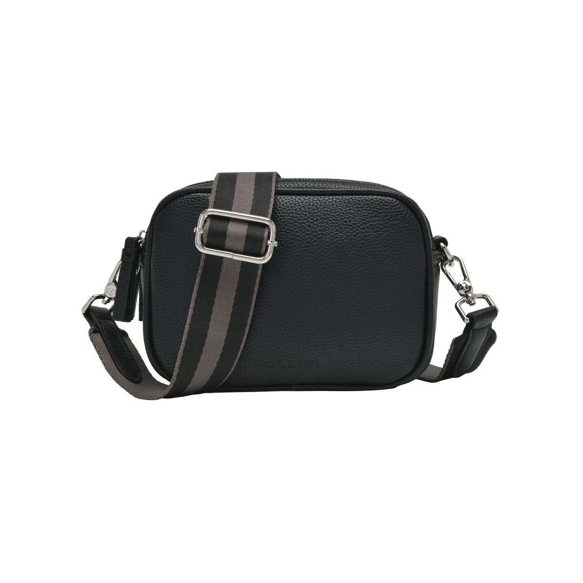 POLLINI - Cartera Bandolera Straps multicolor Negro Pollini