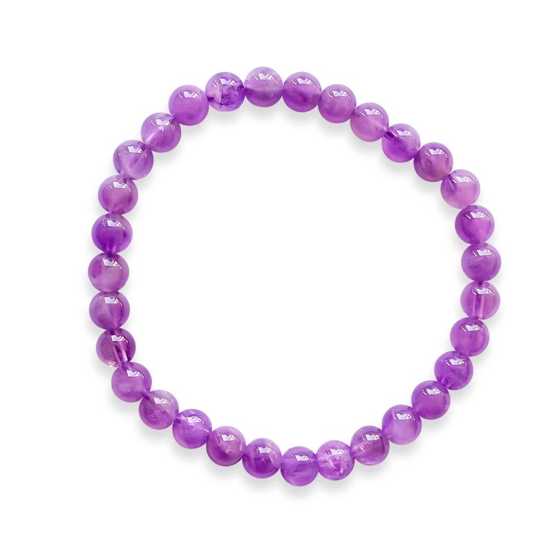 ANDREA COGGIOLA JOYAS - Pulsera Amatista 6mm Elásticada