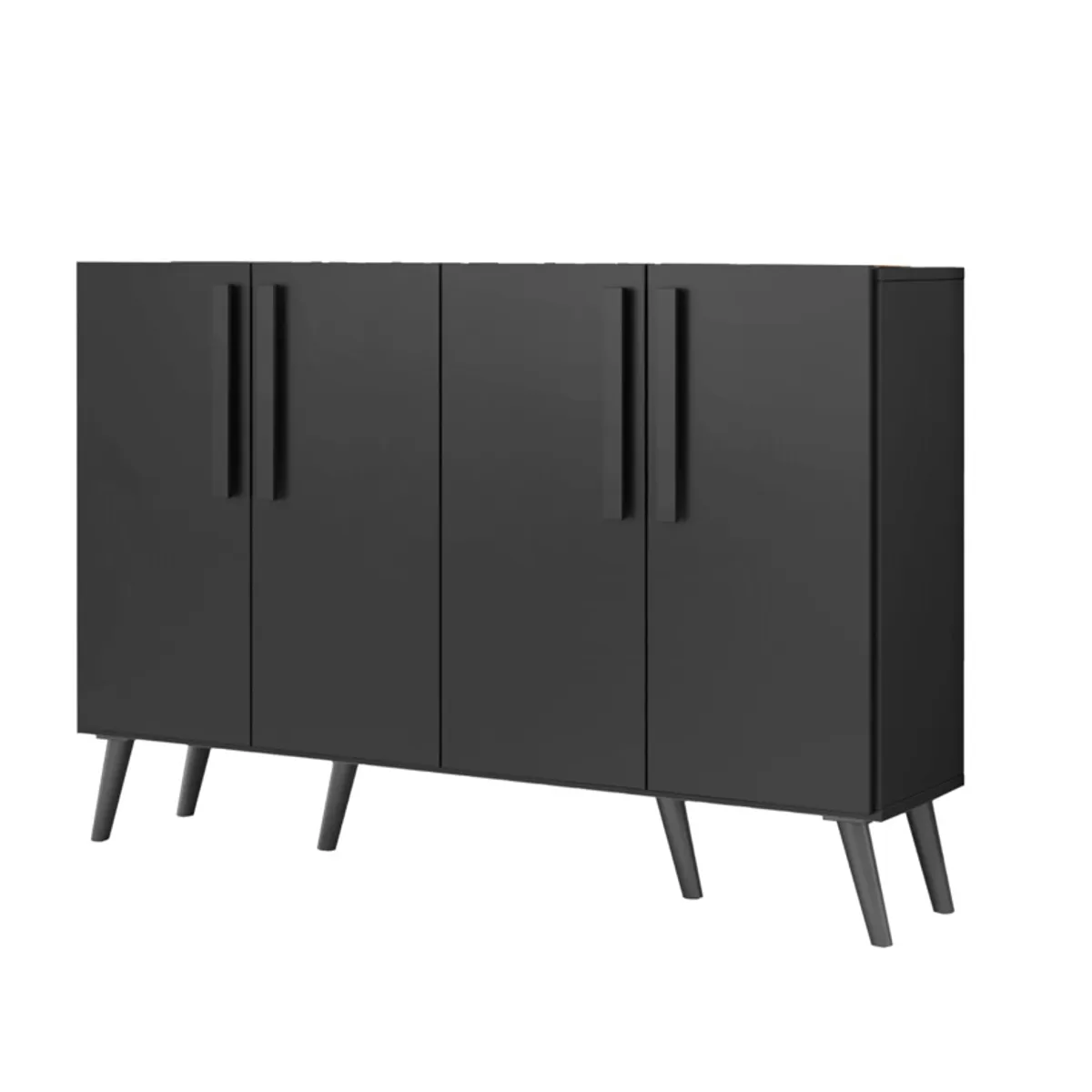BE DESIGN - Buffet Retro Viena 4 Puertas Negro
