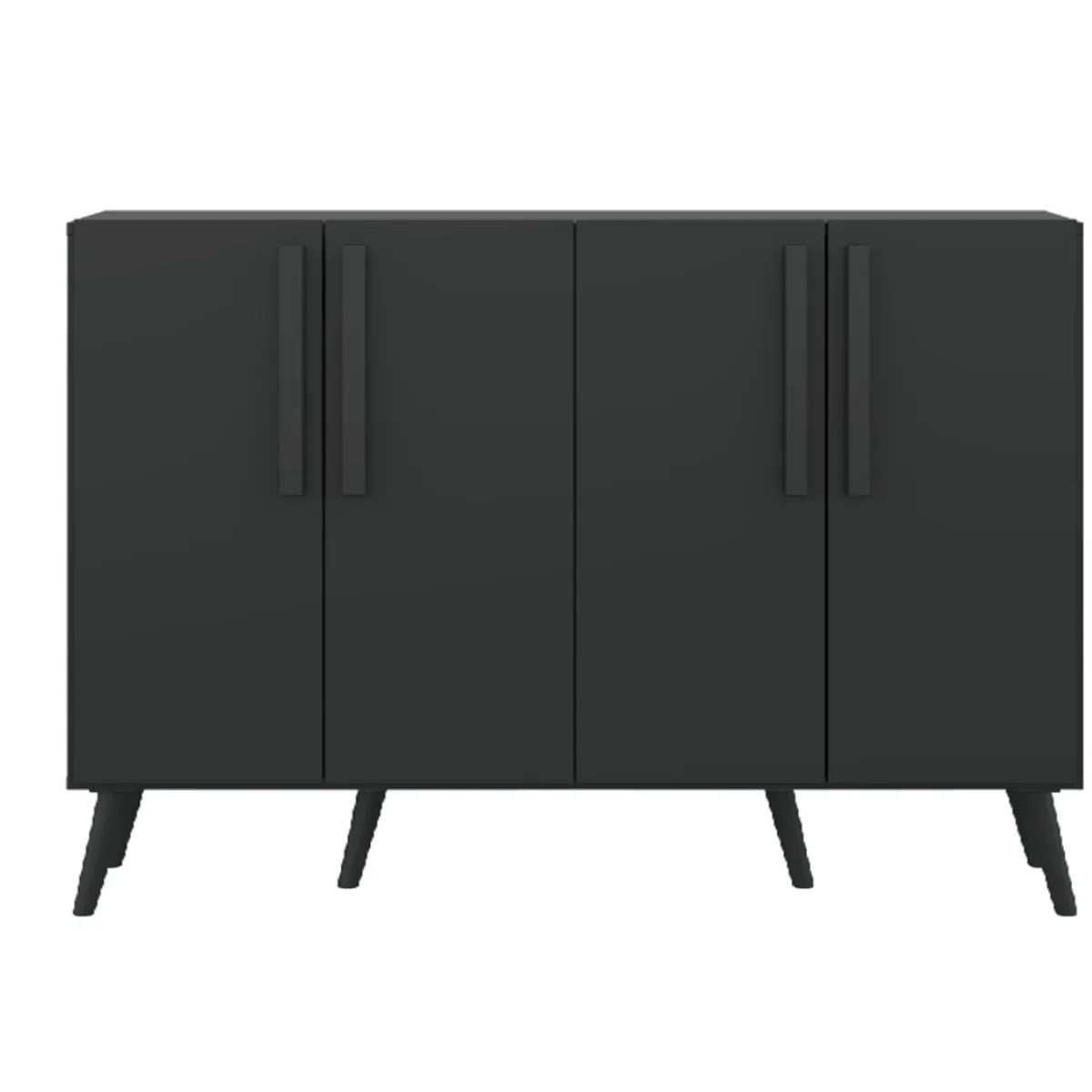 BE DESIGN - Buffet Retro Viena 4 Puertas Negro