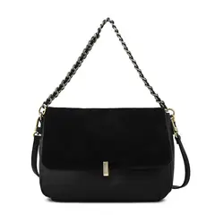 ZIOL - Cartera bandolera con tapa mediana doris negro especial