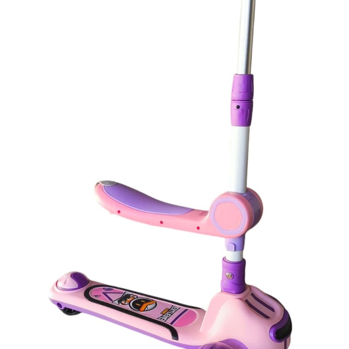 GENERICO - Monopatín Plegable infantil 2 en 1 Luces Led Rosado