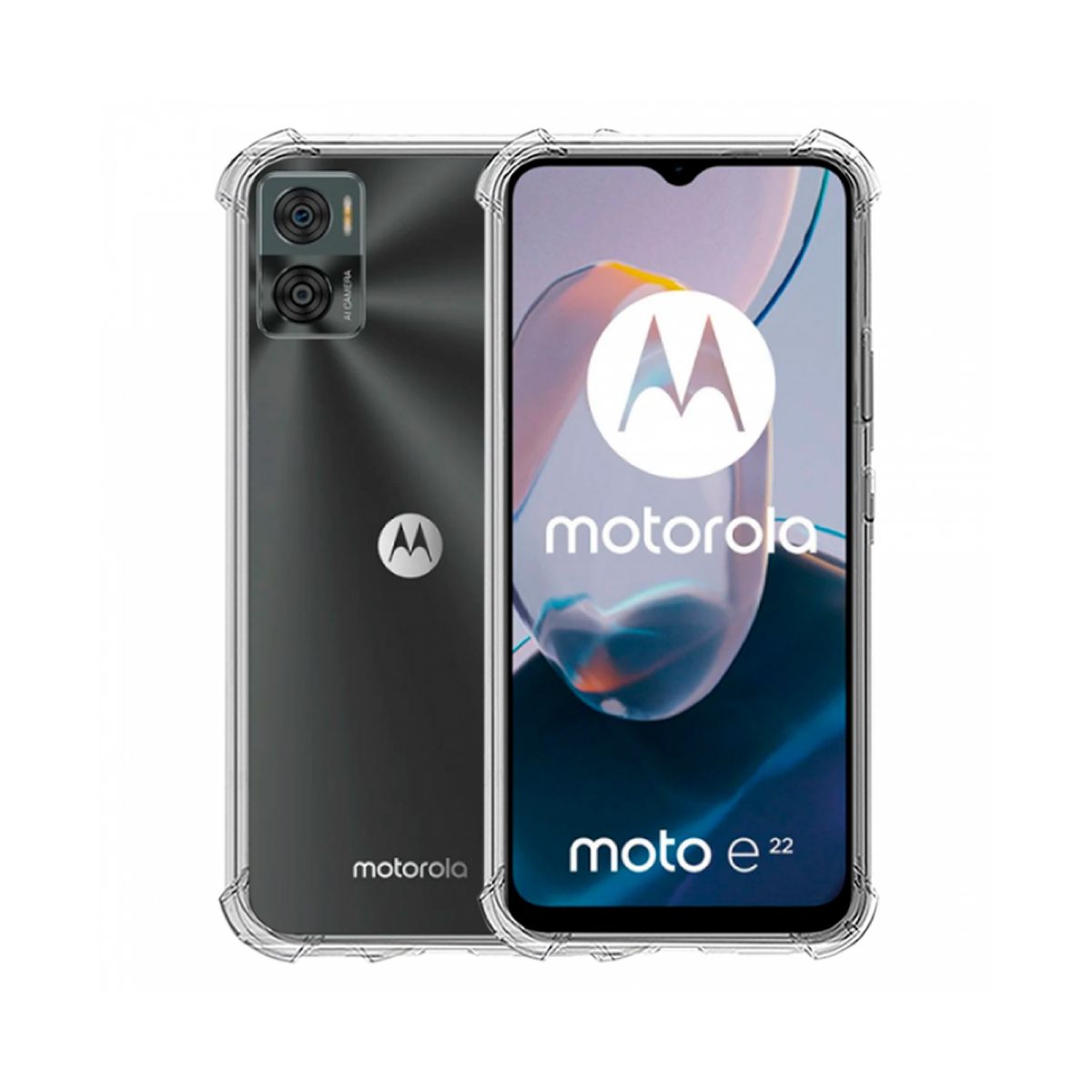 GENERICO - CARCASA TRANSPARENTE PARA CELULAR MOTOROLA E22-E22i ANTIGOLPE
