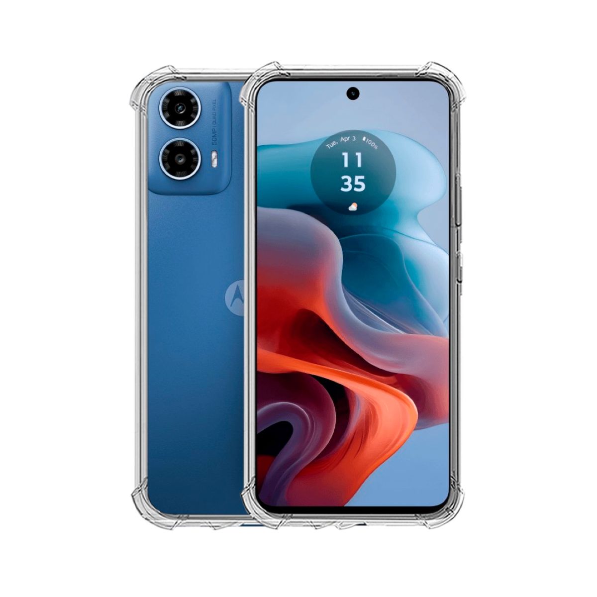 GENERICO - CARCASA TRANSPARENTE PARA CELULAR MOTOROLA G34 ANTIGOLPE