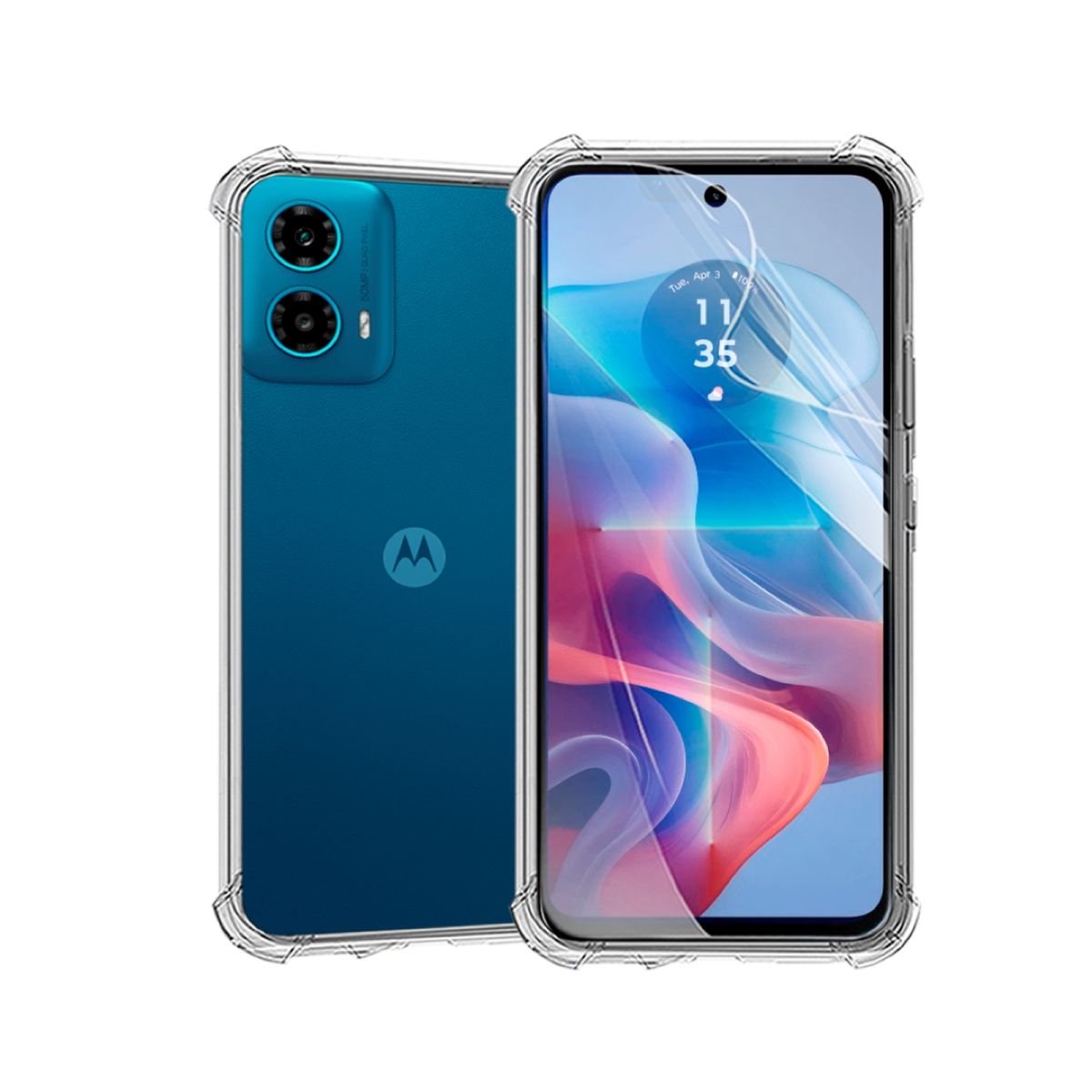 GENERICO - CARCASA TRANSPARENTE PARA CELULAR MOTOROLA G34 ANTIGOLPE