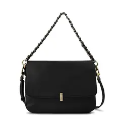 ZIOL - Cartera bandolera con tapa mediana doris negro