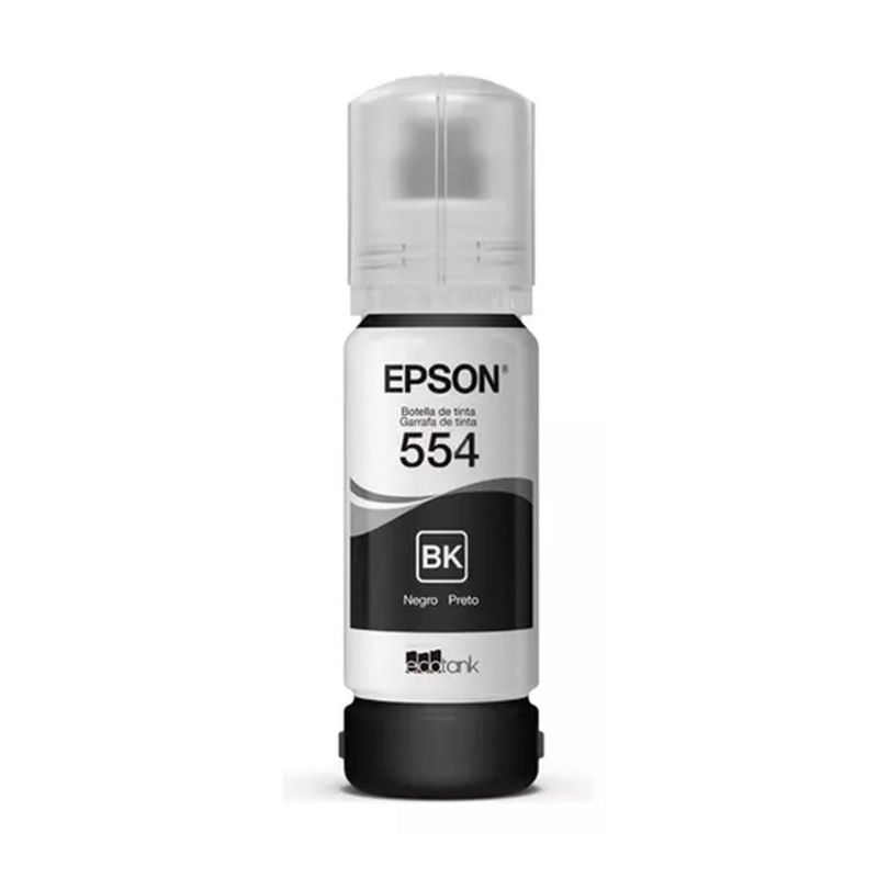 EPSON - Botella de Tinta Original Epson T554 Negro pigmentado T554120-AL