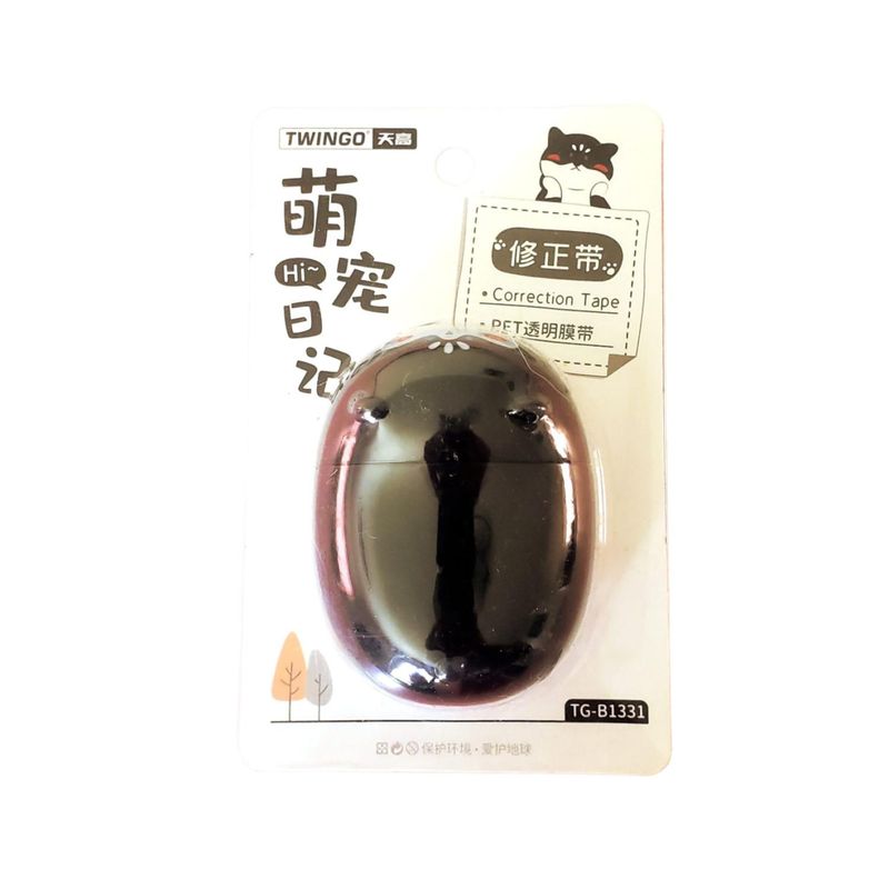 GENERICO - Corrector Liquido Liquid Paper 5mmx30m Animalito Negro