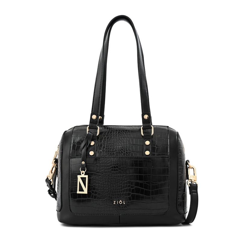 ZIOL - Cartera dos asas baul mediana sully negro