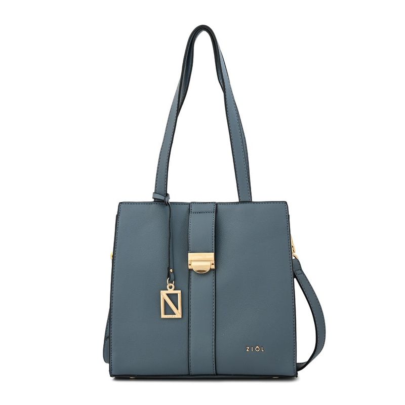 ZIOL - Cartera dos asas mediana creta denim