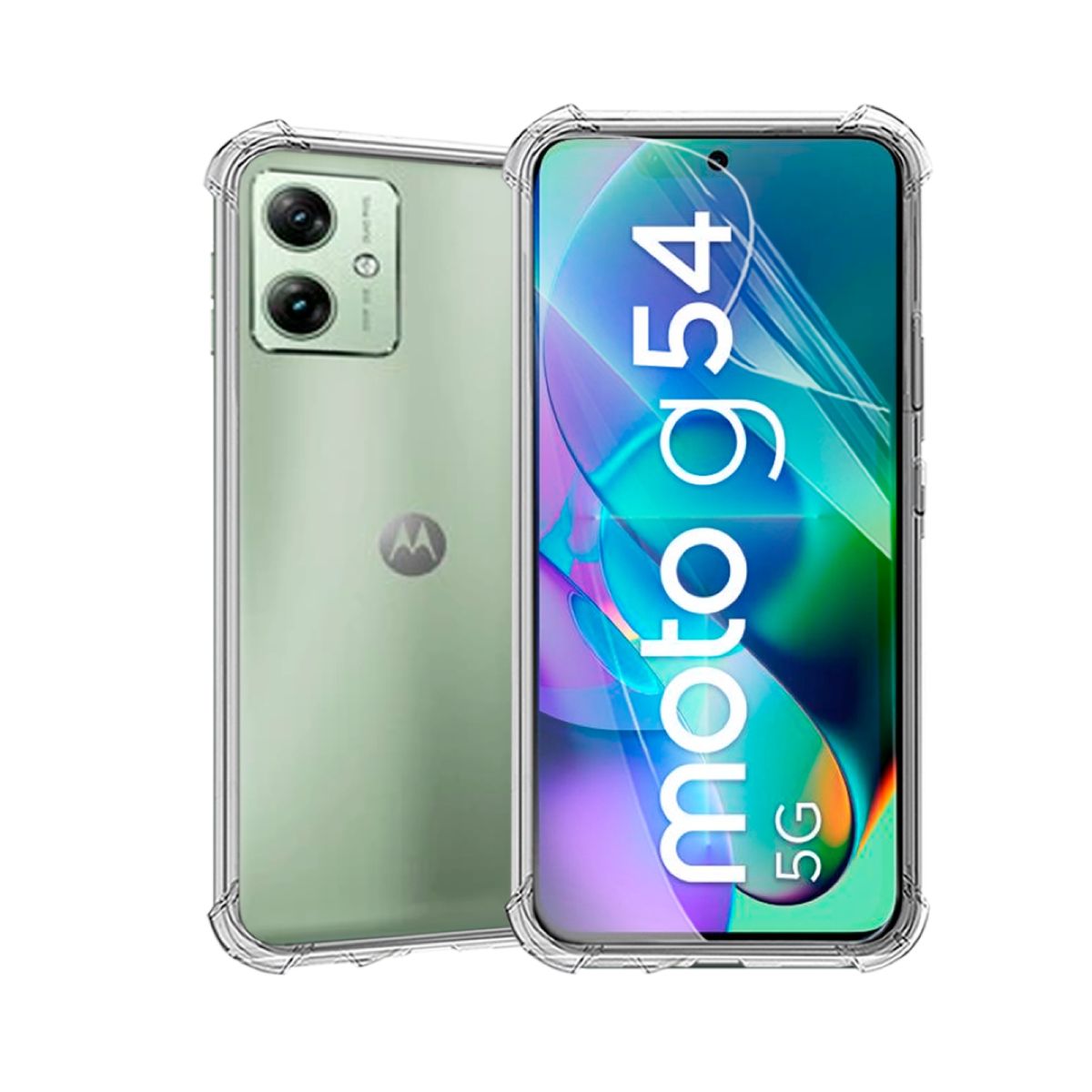 GENERICO - CARCASA TRANSPARENTE PARA CELULAR MOTOROLA G54 ANTIGOLPE