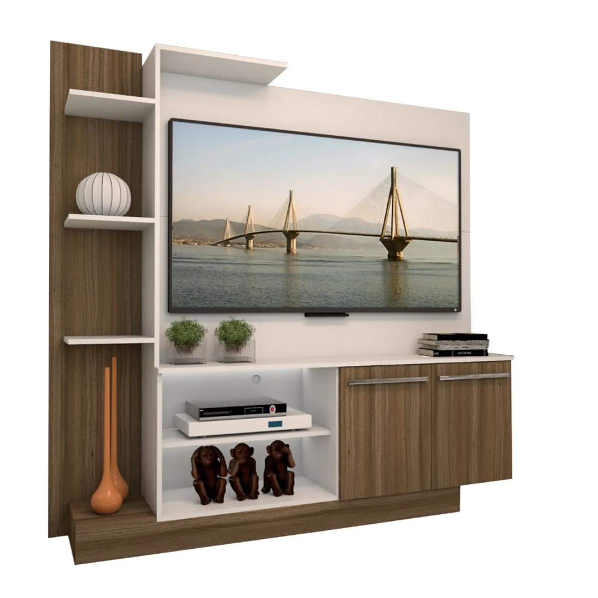 BE DESIGN - Rack Tv Verona Blanco Cafe