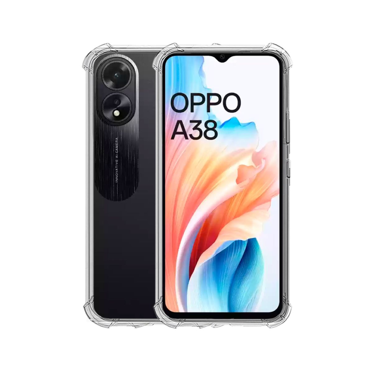 GENERICO - CARCASA TRANSPARENTE PARA CELULAR OPPO A38 ANTIGOLPE