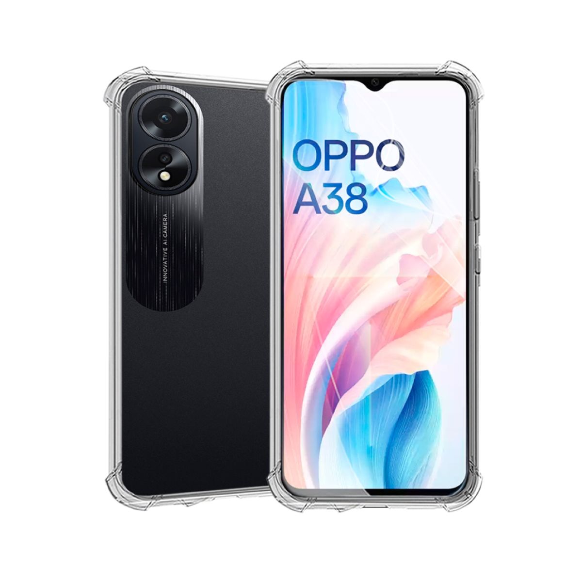 GENERICO - CARCASA TRANSPARENTE PARA CELULAR OPPO A38 ANTIGOLPE