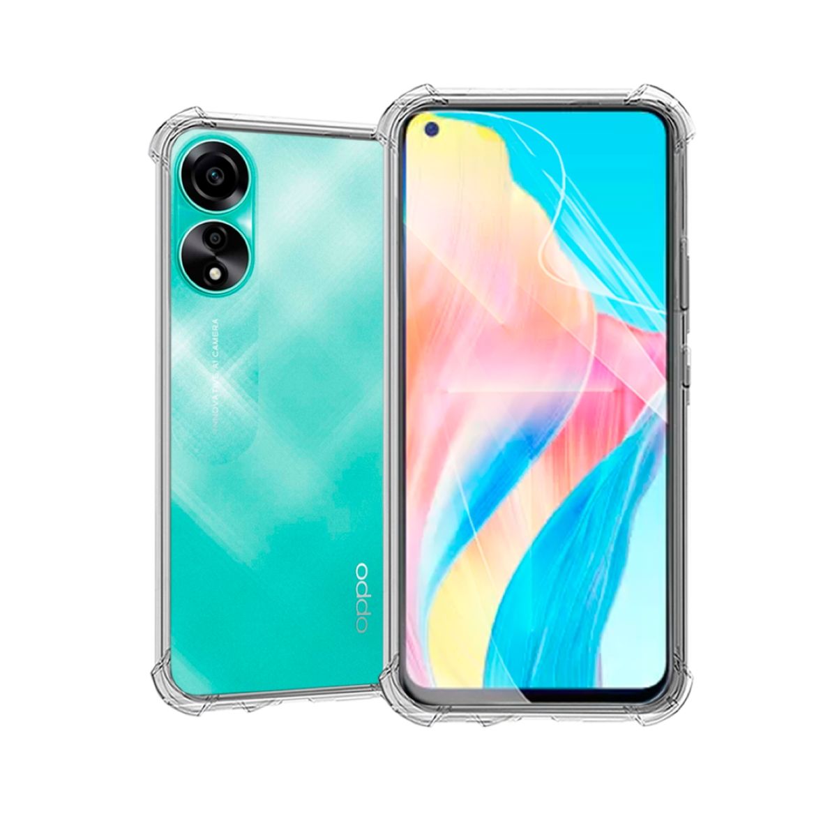 GENERICO - CARCASA TRANSPARENTE PARA CELULAR OPPO A78 ANTIGOLPE