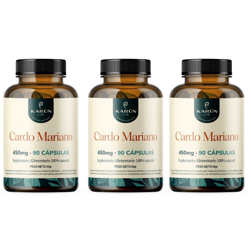 KARUNLIFE - Pack Triple Cardo Mariano 270 Cápsulas Karun Life