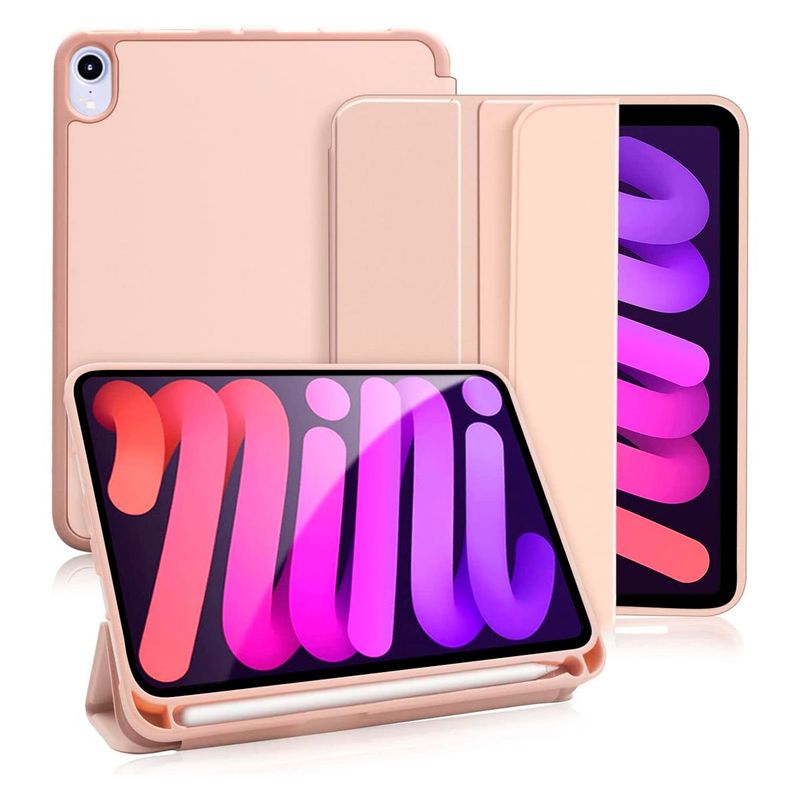 JOIGO - Funda Smart Cover Para iPad Mini 7 Rosado.