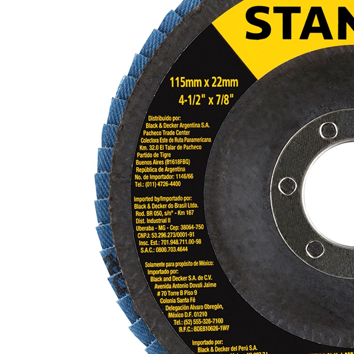 STANLEY - Disco traslapado de zirconio 4,5' Stanley STA4060FZ