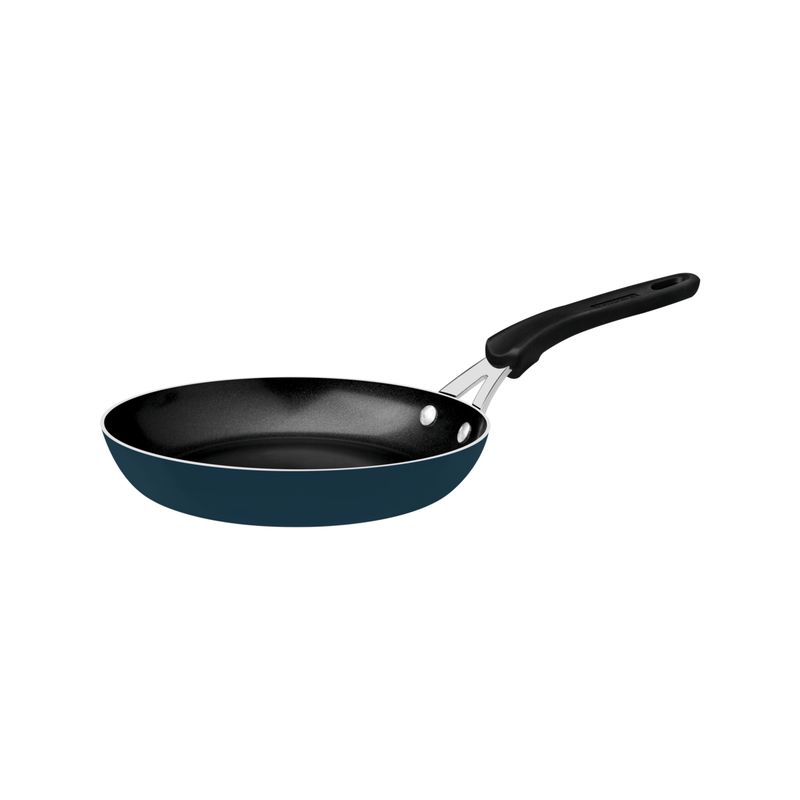 TRAMONTINA - Sartén Tramontina Tunis en Aluminio con Revestimiento Interno Cerámico y Externo Siliconado Azul Mediterráneo 24 cm 1,6 L