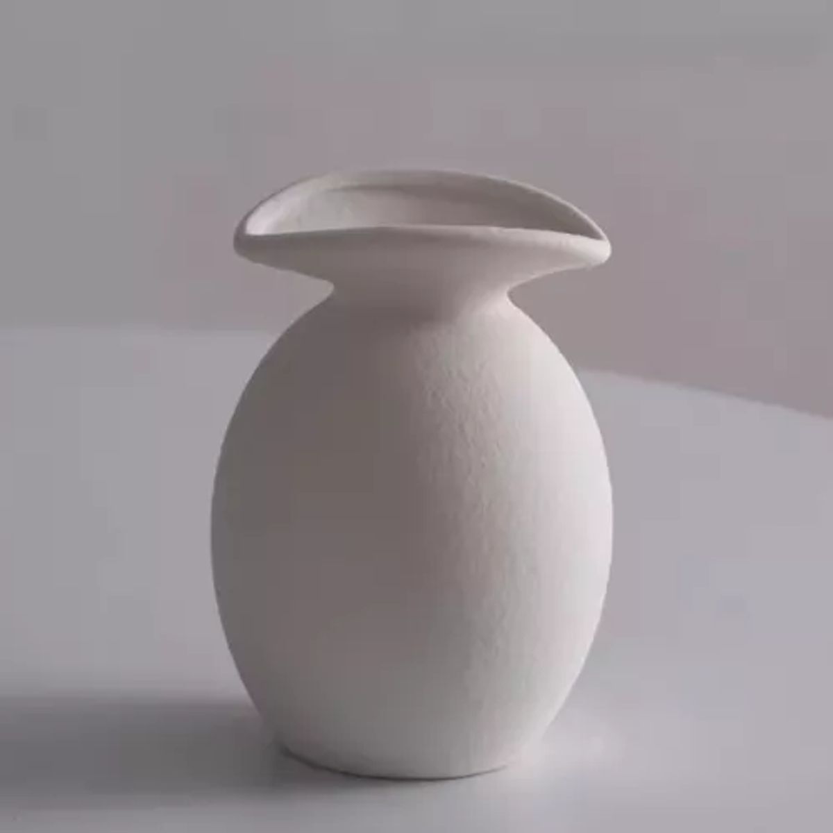 GENERICO - Florero Vintage Cerámica Cuello Blanco 28x28x26cm