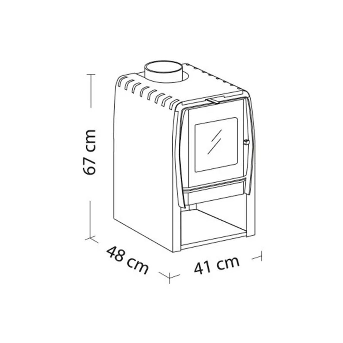 AMESTI - Estufa a leña Nordic 360 Amesti