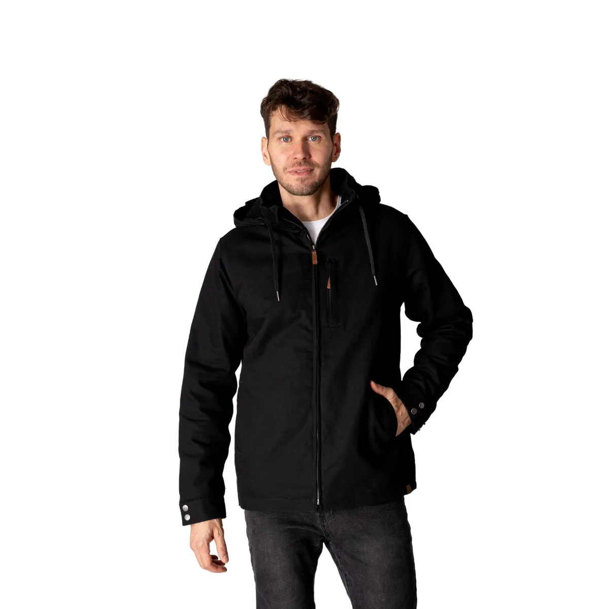 LENGA - Chaqueta Térmica Hombre Algodón Canvas Interior Sherpa Geike Lenga
