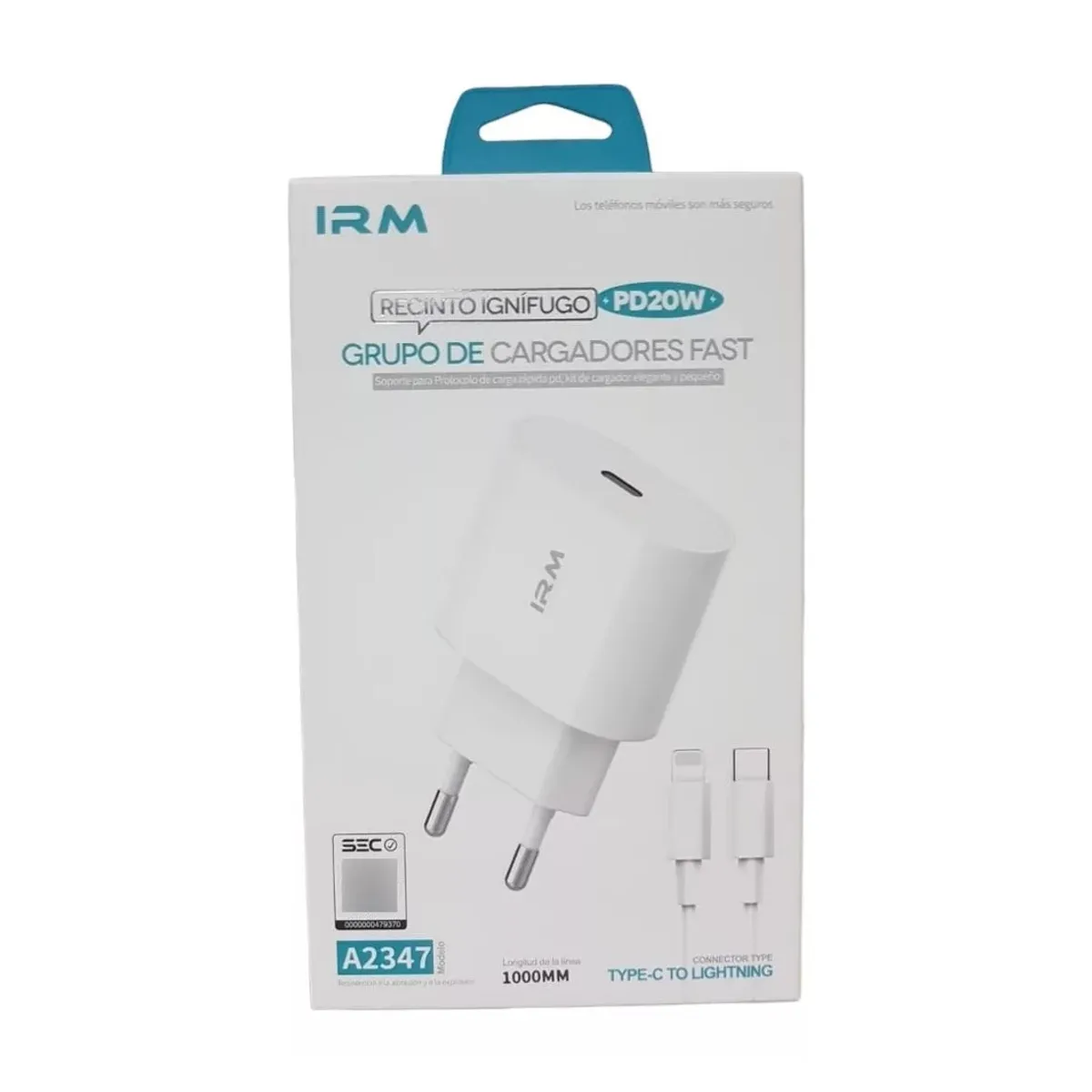 IRM - Cargador Para iPhone Carga Rápida A2347