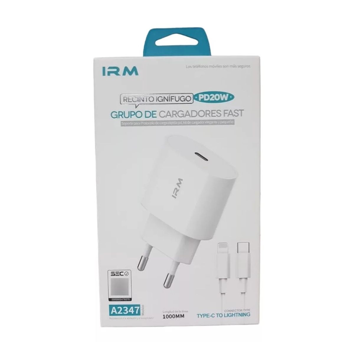 IRM - Cargador Para iPhone Carga Rápida A2347