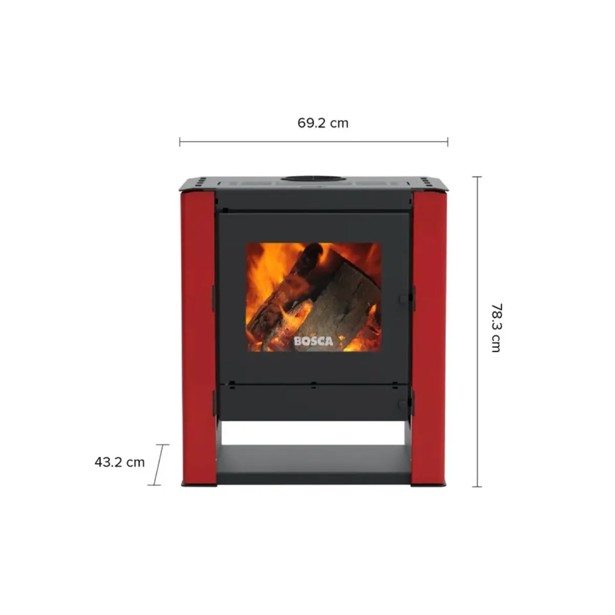 BOSCA - Estufa a leña Gold 500 burdeo Bosca