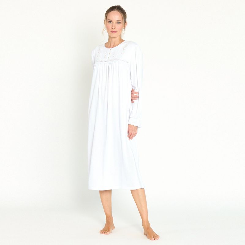 BARBIZON - Camisa de Dormir Tradicional Maria Blanco