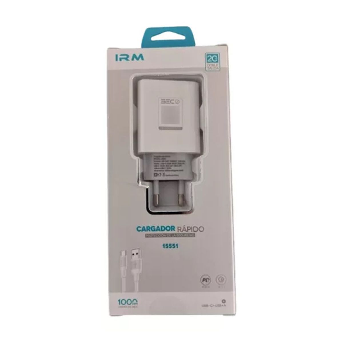 IRM - Cargador Carga Rápida Usb A Tipo C 20w Certificado
