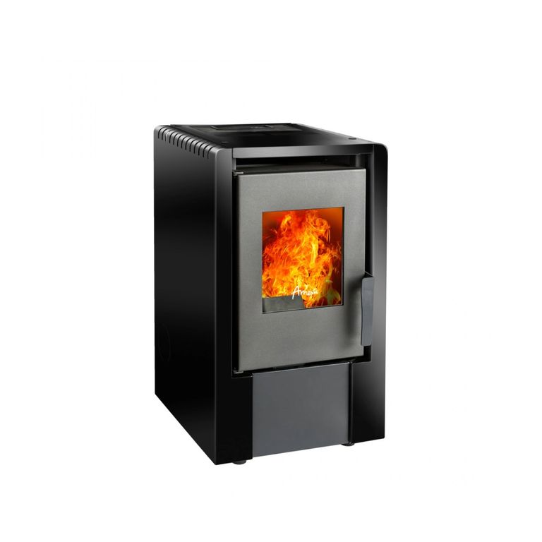 AMESTI Estufa a pellet Italy 6100 negra satinada