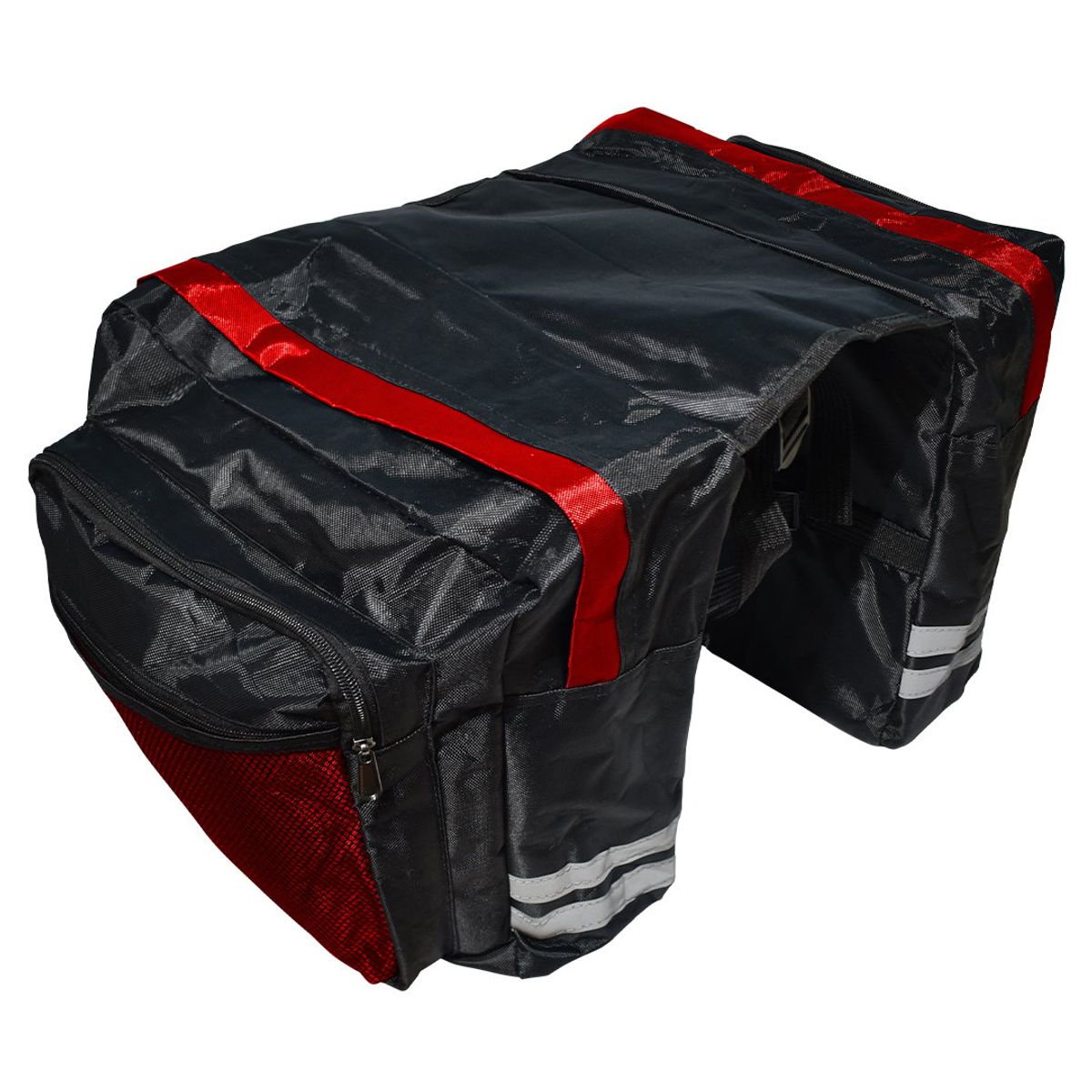 GENERICO - Bolso para Bicicletas Tipo Alforja Básica Rojo