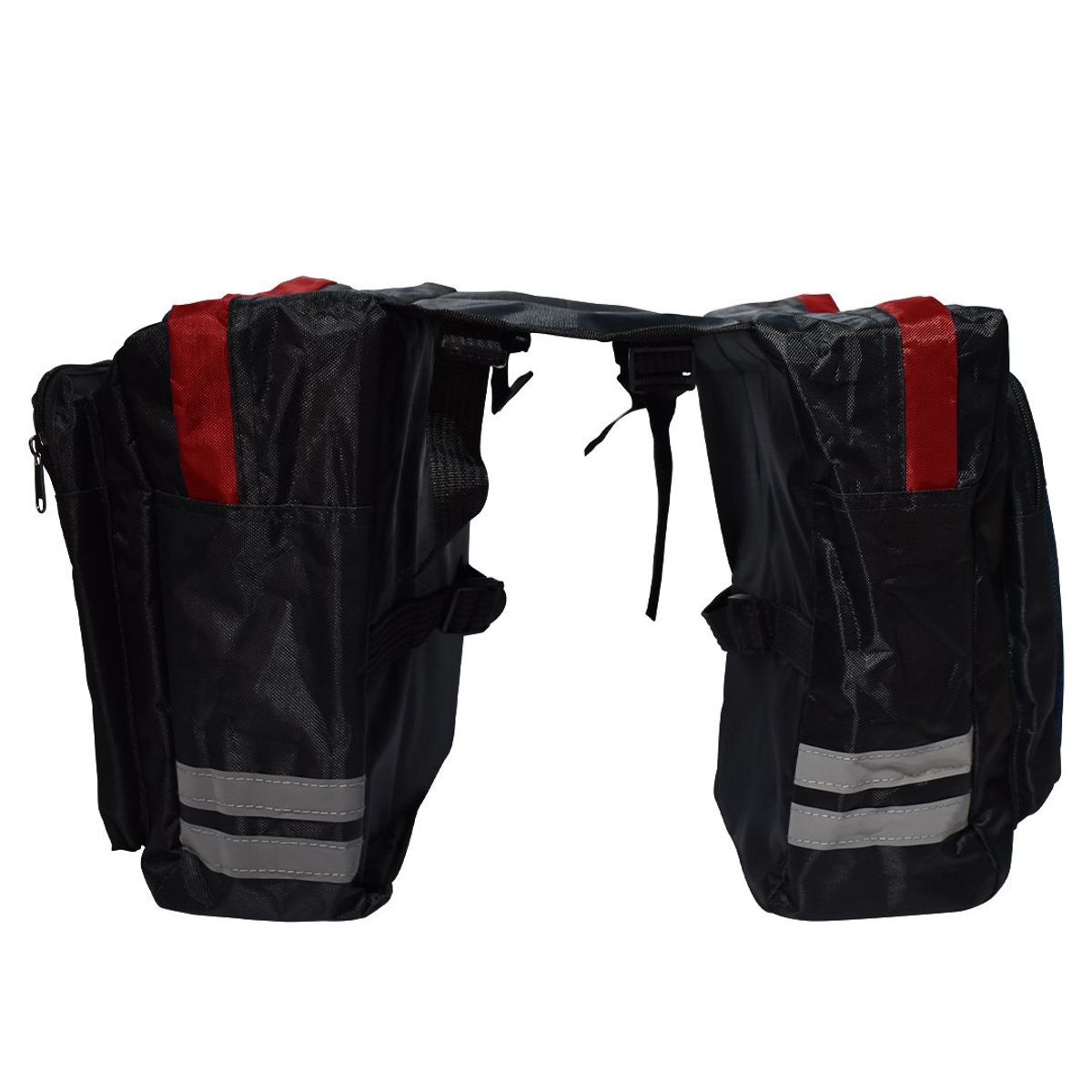 GENERICO - Bolso para Bicicletas Tipo Alforja Básica Rojo