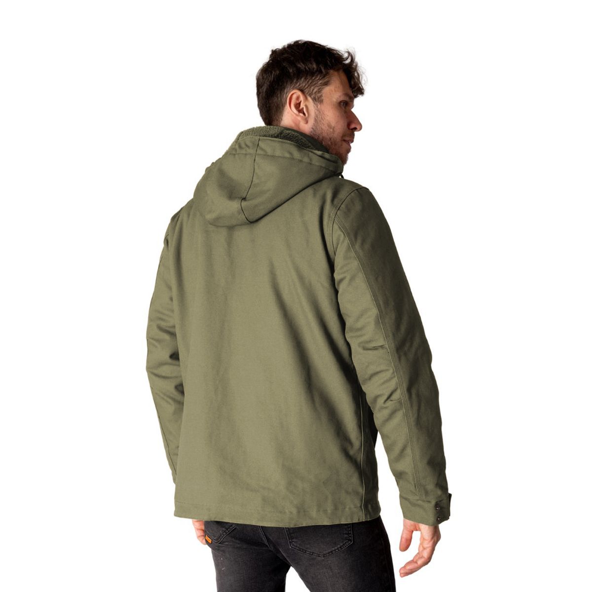 LENGA - Chaqueta Térmica Hombre Algodón Canvas Interior Sherpa Geike Lenga