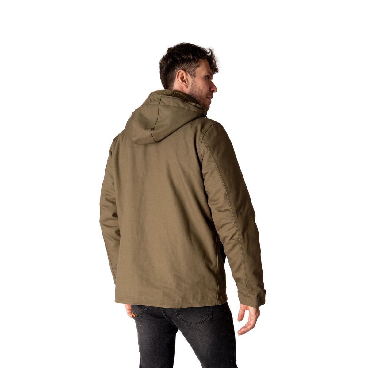 LENGA - Chaqueta Térmica Hombre Algodón Canvas Interior Sherpa Geike Lenga