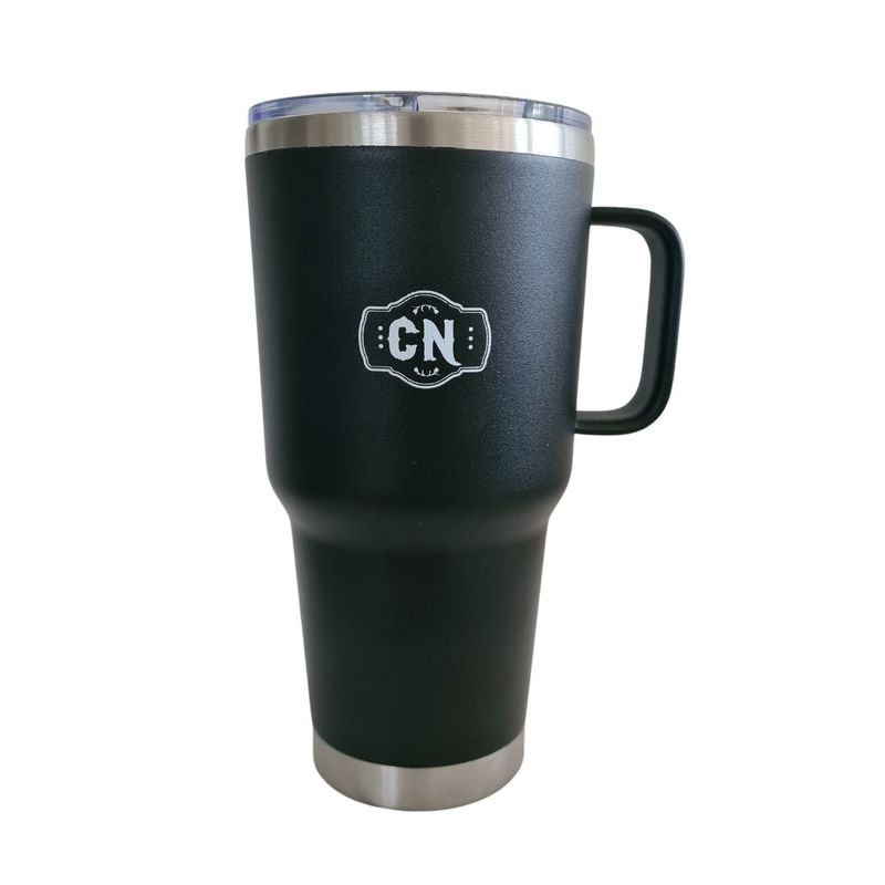 COSAS NUESTRAS - Vaso De Acero Inoxidable negro Con Aislamiento De 880 Ml