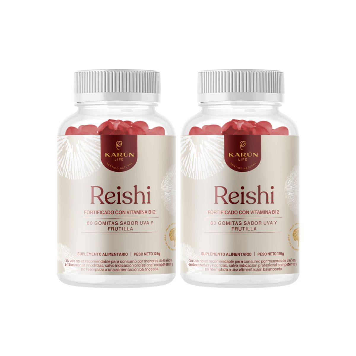 KARUNLIFE - Pack Premium Doble Reishi Hongo - 120 Gomitas Karun Life