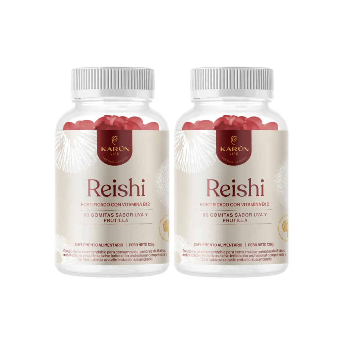 KARUNLIFE - Pack Premium Doble Reishi Hongo - 120 Gomitas Karun Life