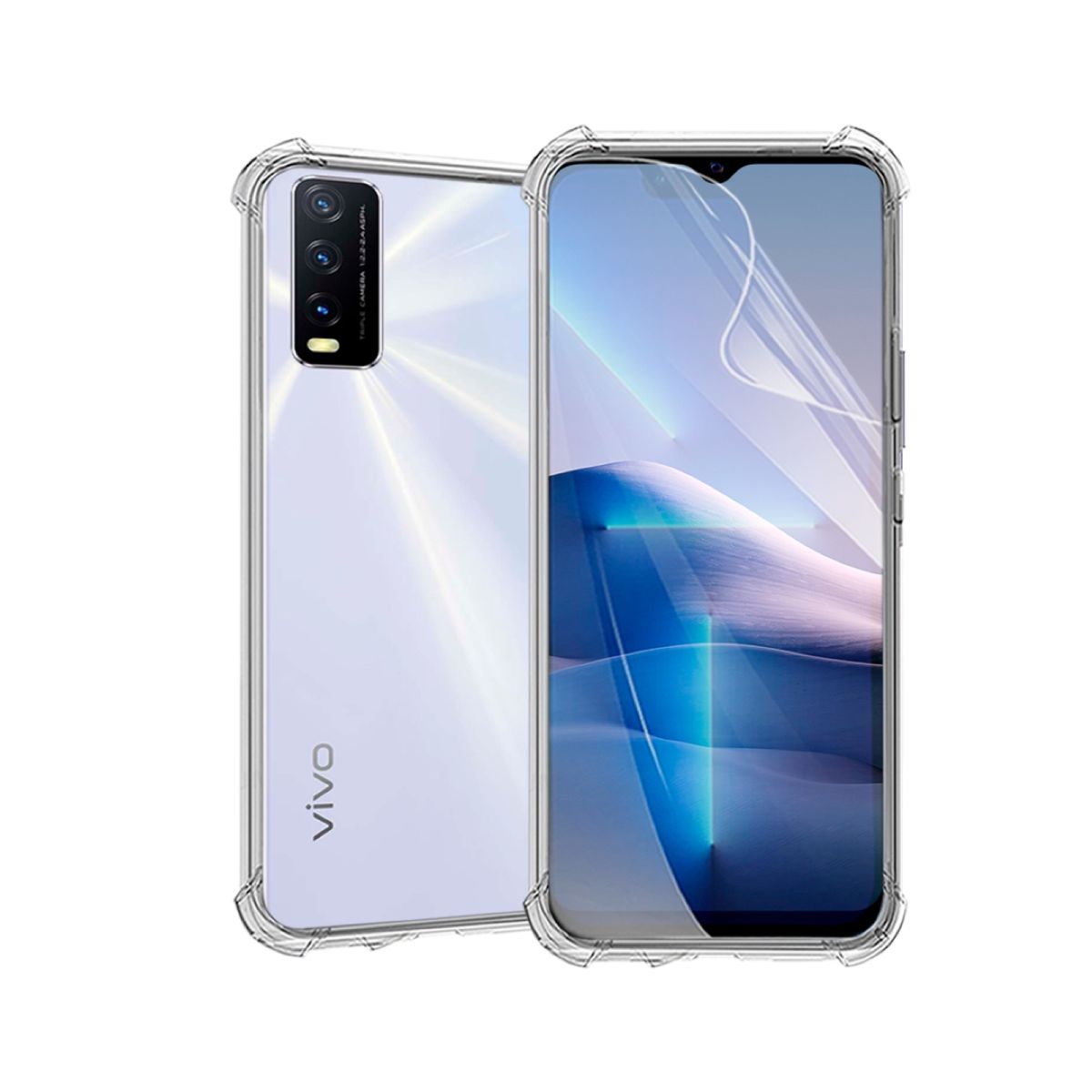 GENERICO - CARCASA TRANSPARENTE ANTIGOLPE PARA CELULAR VIVO Y20