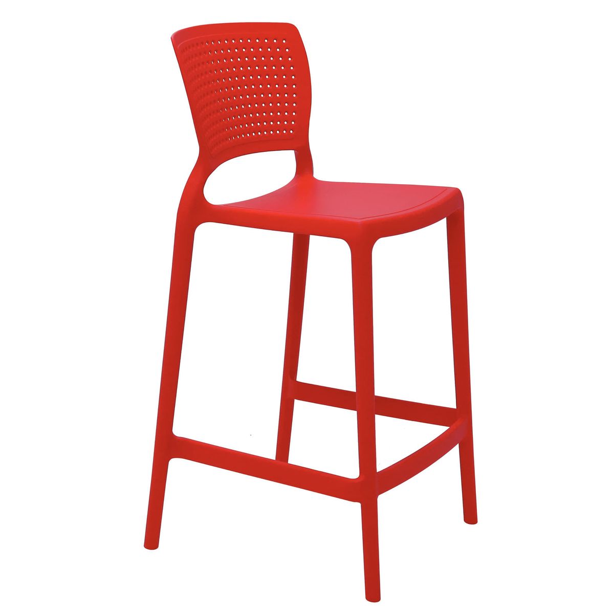 TRAMONTINA - Silla Tramontina Safira Alta Residencia en Polipropileno y Fibra de Vidrio Rojo