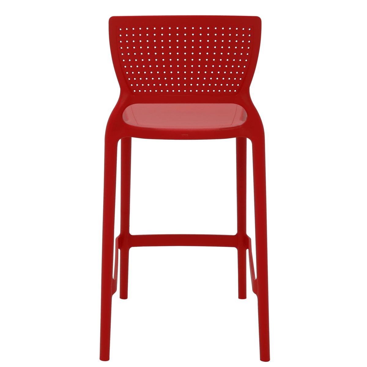 TRAMONTINA - Silla Tramontina Safira Alta Residencia en Polipropileno y Fibra de Vidrio Rojo