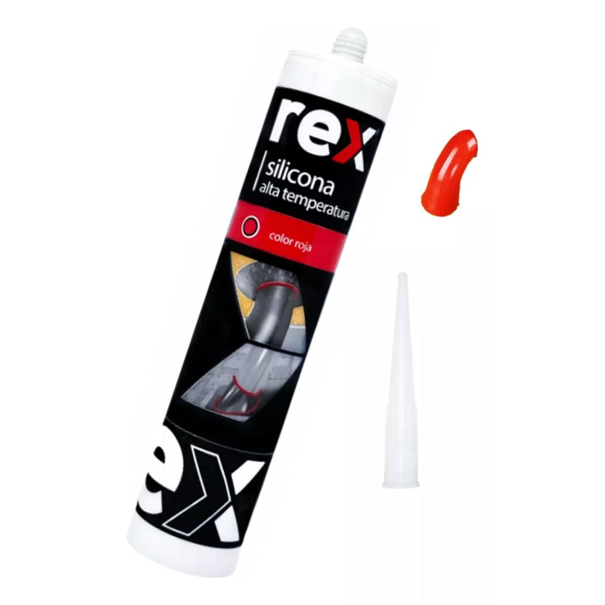 GENERICO - SILICONA ALTA TEMPERATURA  REX CAJA 12 UND.