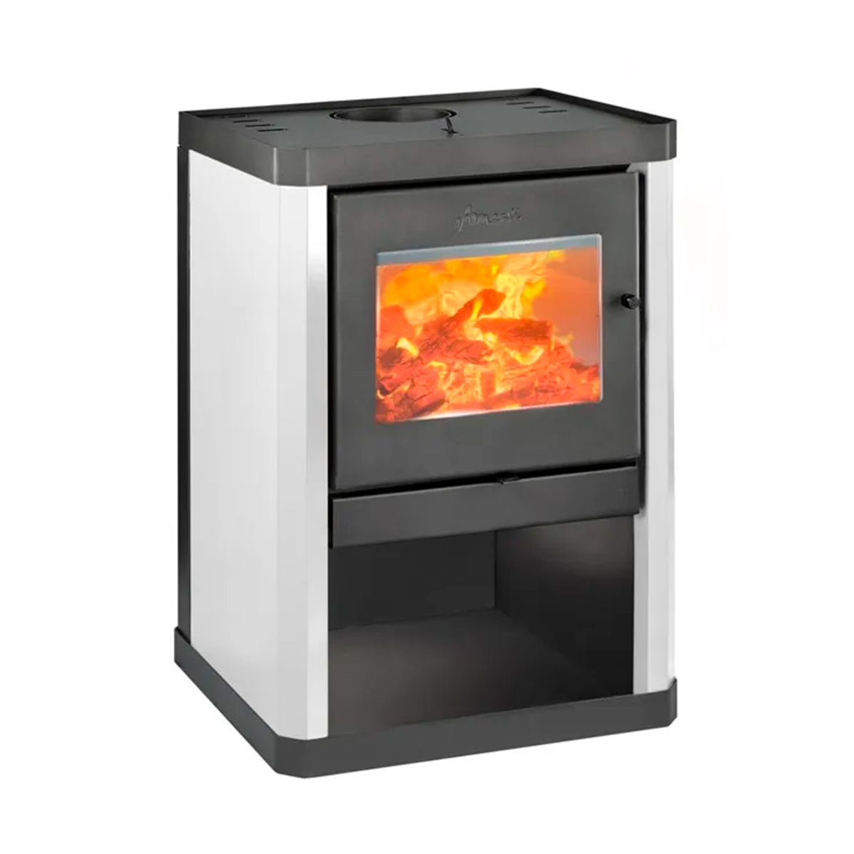 AMESTI - Estufa a leña Classic 400 Blanco Amesti