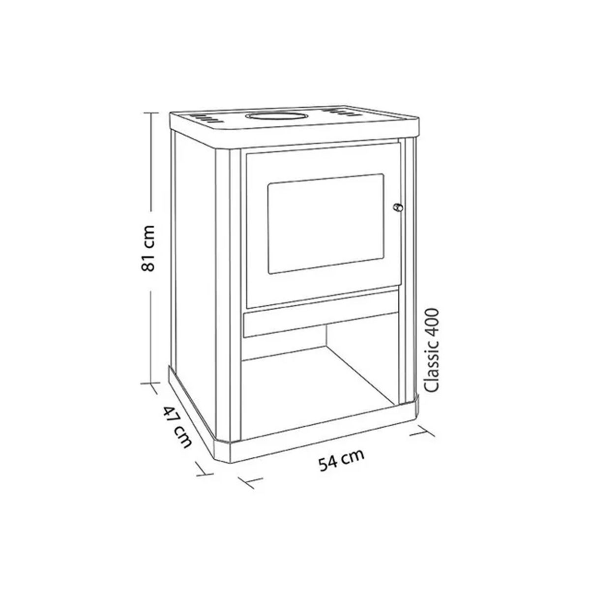 AMESTI - Estufa a leña Classic 400 Blanco Amesti