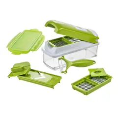 IMPORTCLICK - Picador Rallador Cortador Multiuso Frutas Verduras - Verde Arlequín