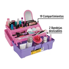 PRETUL - Caja Organizador Cosméticos, Maquillaje, Espejo 36 Cm